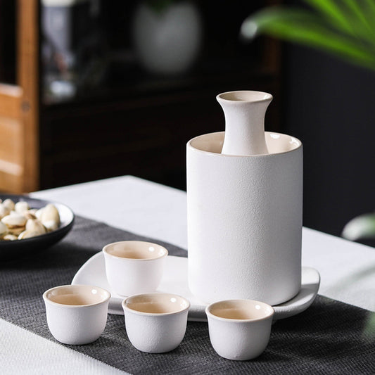 Japanese Style Wine-warmer Sake Set Gift Set Small Wine Pot Ceramic Restaurant Wine Set Ceramic