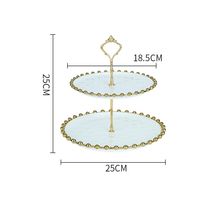 Living Room Coffee Table Household Ceramic Skewer Fruit Dessert Candy Tray Rack