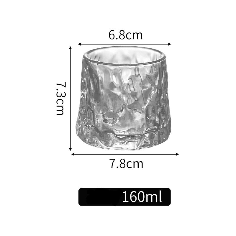 Thickened rotating tumbler whiskey glass