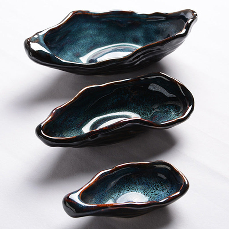 Creative Ceramic Oyster Shaped Tableware Plate