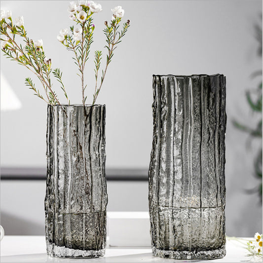 Nordic Light Luxury Simple Transparent Glass Vase Living Room Table Decorations Ornaments