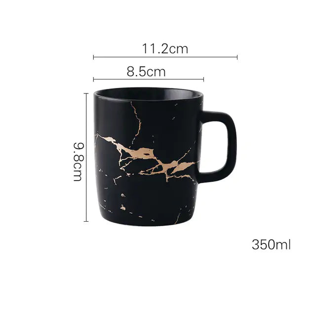 Coffee Mugs Marble Gold Inlay